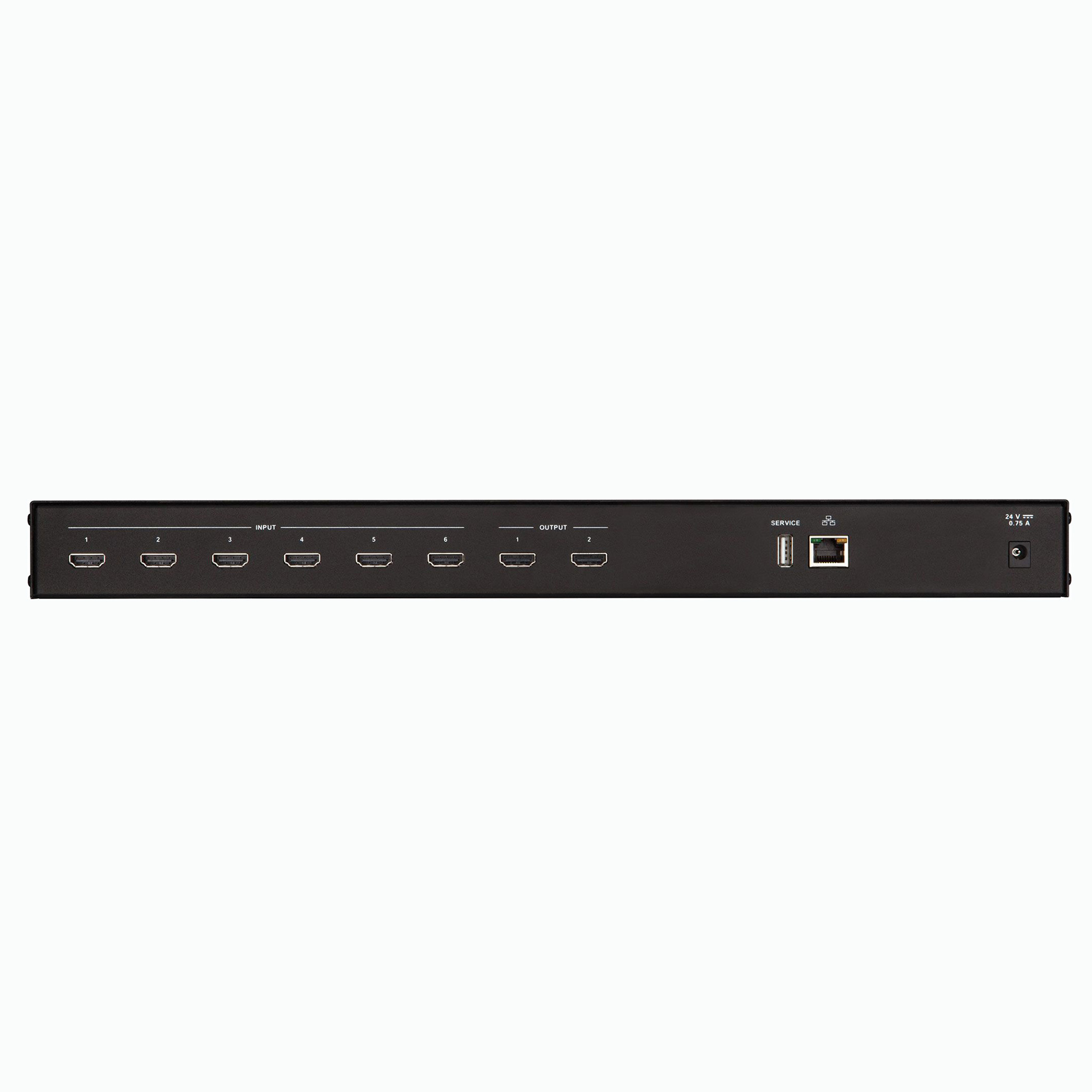 快思聰 HD-MD6X2-4K-E 信號切換器-接口版面